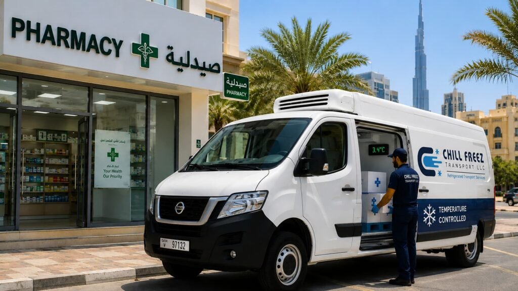 Chill Freez refrigerated medicine delivery van rental in Dubai