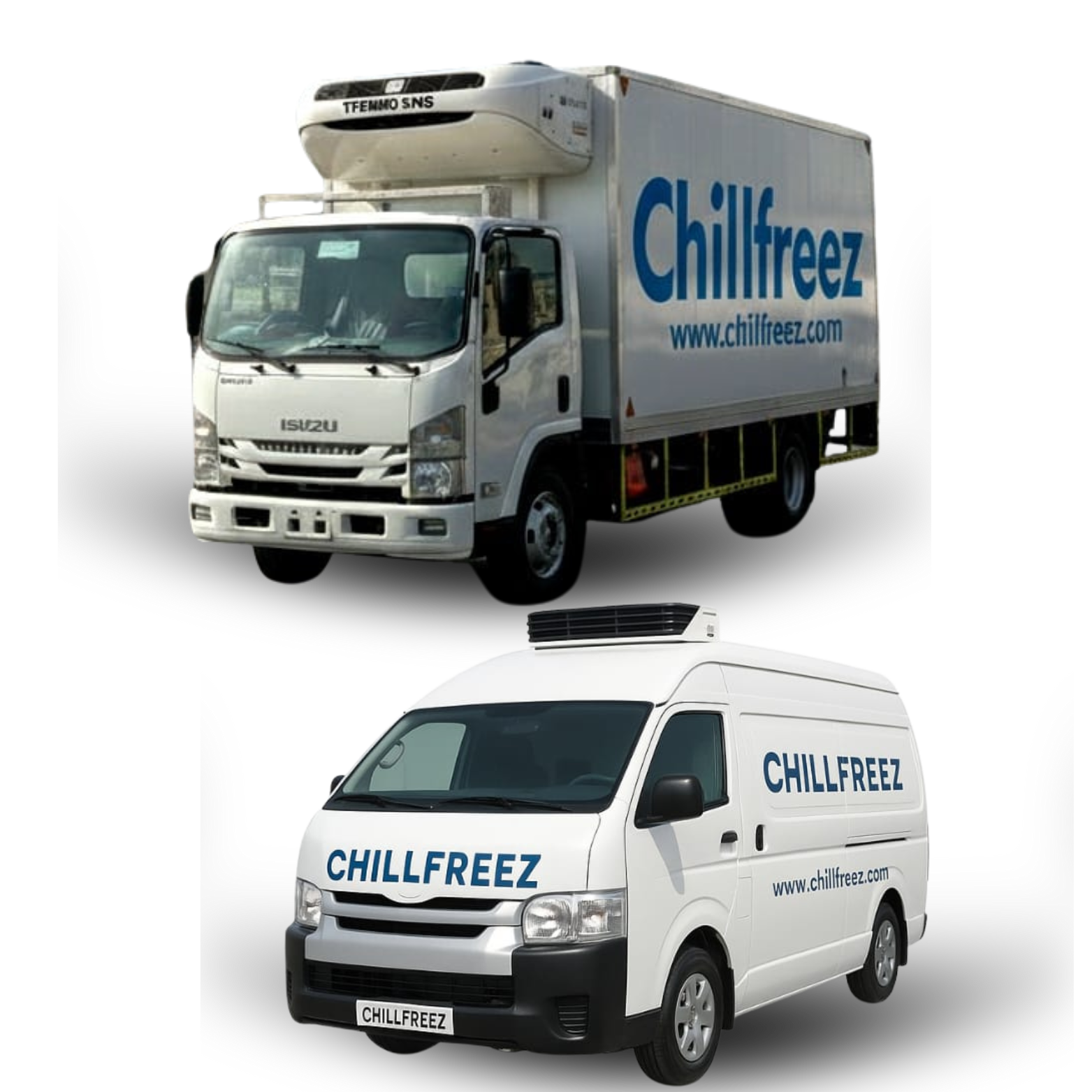 Chiller van rental in Dubai with a temperature-controlled system for safe, fresh goods transport, ideal for businesses, restaurants, and event deliveries.